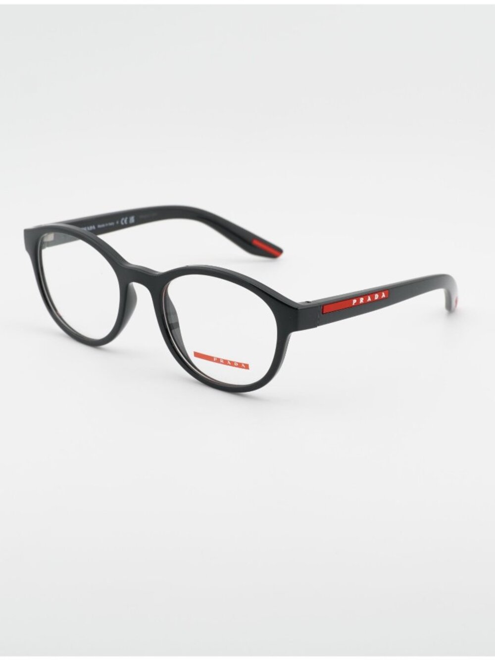 Prada Sport PS07PV 1AB1O1 Eyeglasses Black 53mm Round Frame